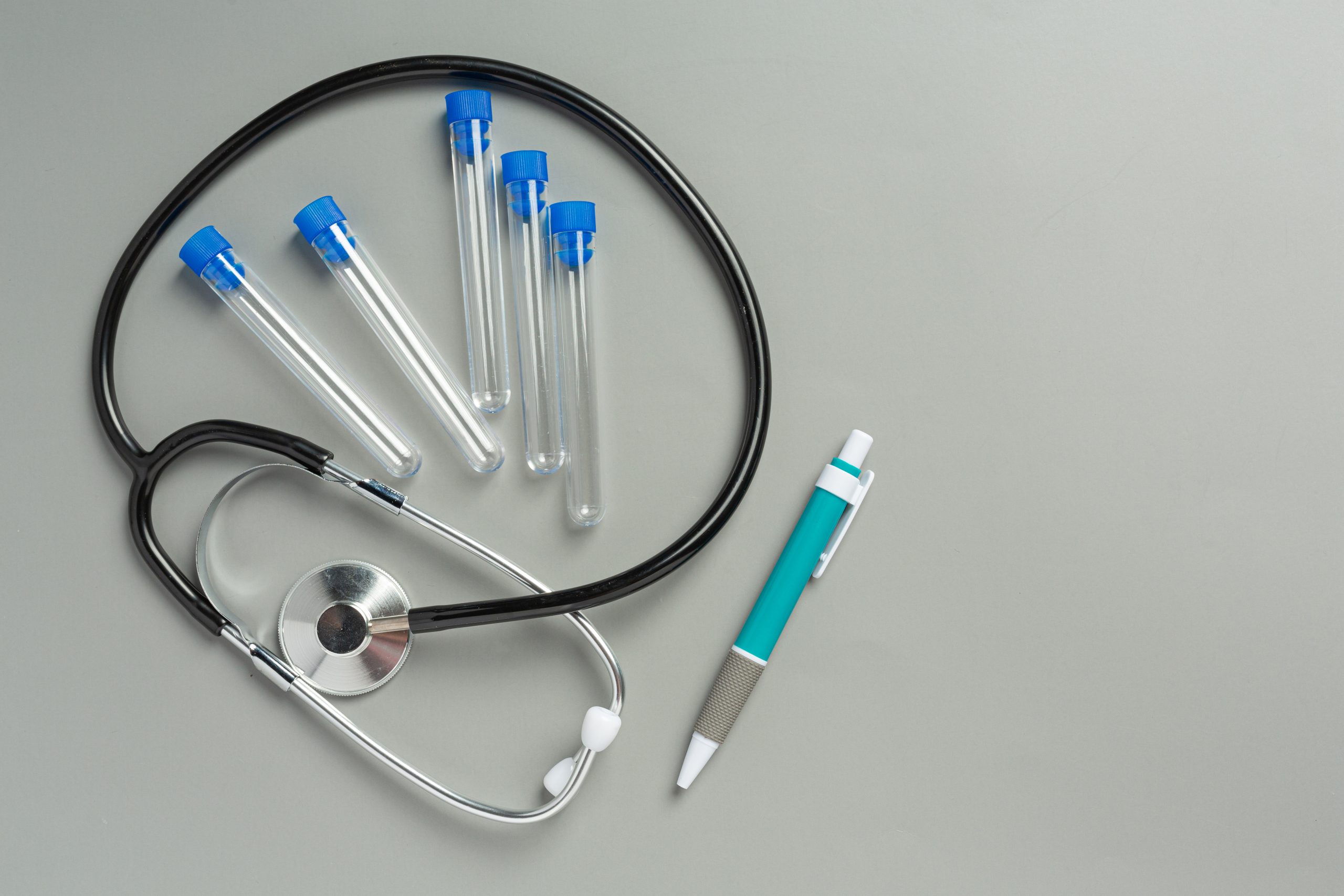 test tube with blood sample for covid 19 test